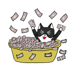 [LINEスタンプ] はちわれモナさん☆金運スタンプリメイク版