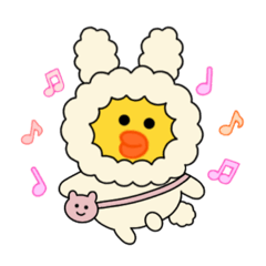 [LINEスタンプ] ふわかわ♡うさぎサリー