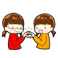 [LINEスタンプ] 双子 てん＆たま