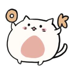 [LINEスタンプ] だいふくのようなねこ