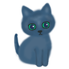 [LINEスタンプ] 猫のブルーちゃんロシアンブルースタンプ