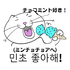 [LINEスタンプ] ねっこミントさん(ハングルver.)