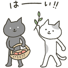 [LINEスタンプ] ねこの暮らし（白と黒）【修正版】