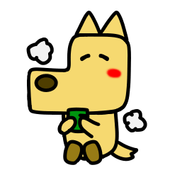 [LINEスタンプ] かくばりわんこ