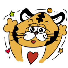 [LINEスタンプ] POP TIGER 韓国語