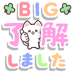 [LINEスタンプ] ネコ☆毎日使えるデカ文字☆BIGスタンプの画像（メイン）
