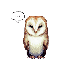 [LINEスタンプ] フクロウとキツネ