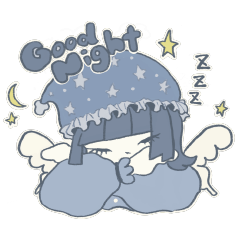 [LINEスタンプ] 水色天使羽化ちゃん