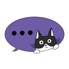 [LINEスタンプ] はちわれ猫モナさん☆吹き出し