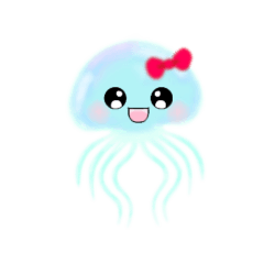[LINEスタンプ] かわちいくらげちゃん