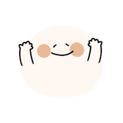[LINEスタンプ] 表情豊かなまんまるおもちくん