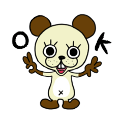 [LINEスタンプ] ぱちくりくまvol.1