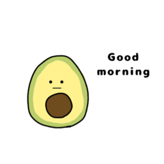 [LINEスタンプ] あぼかどちゃん 英語