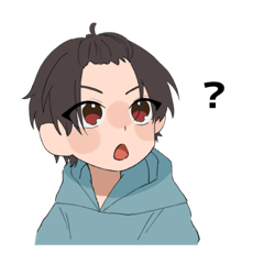 [LINEスタンプ] ポンパ男子   パーカー  かわいい男の子