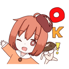 [LINEスタンプ] 目がしいたけな女の子