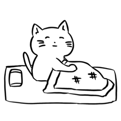 [LINEスタンプ] 作画コストの低いねこ