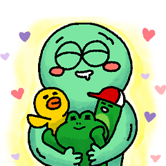 [LINEスタンプ] Greenbabe＆line good mochiの画像（メイン）