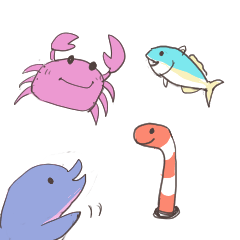 [LINEスタンプ] ダジャレな水族館