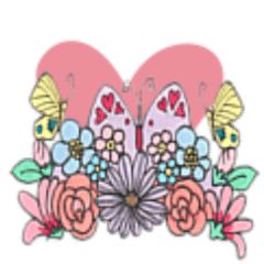 [LINEスタンプ] 蝶と花6