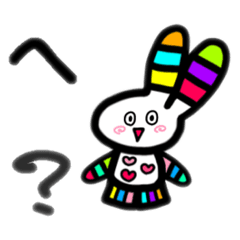 [LINEスタンプ] 虹うさちゃんスタンプ☆第2弾！