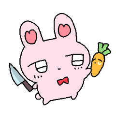 [LINEスタンプ] だるだる病みうさぎ
