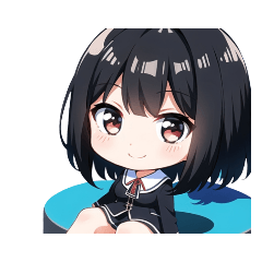 [LINEスタンプ] じっと見てる女の子 looking girl