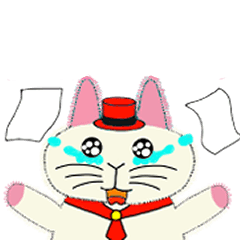 [LINEスタンプ] うさぎ猫BIGステッカー