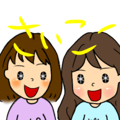 [LINEスタンプ] なかよがーるず3