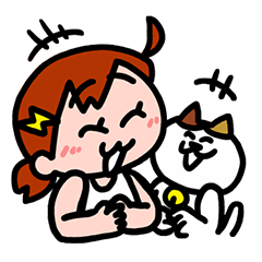 [LINEスタンプ] ナミちゃんとミーコさん