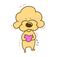 [LINEスタンプ] プードルのような犬