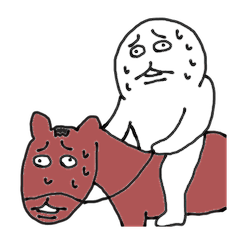 [LINEスタンプ] いろんなものにのるなめこ男