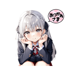 [LINEスタンプ] ホワイトスクールガール2