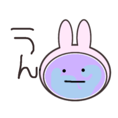 [LINEスタンプ] 無表情で肯定する血球たち（うさぎ）