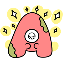 [LINEスタンプ] アルファデッド(A)