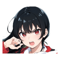 [LINEスタンプ] 怒り美人