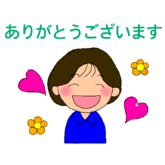 [LINEスタンプ] 青いポロシャツを着た女子のあいさつ