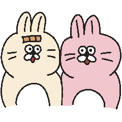 [LINEスタンプ] うさまろ＆ウサリーヌスタンプの画像（メイン）