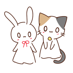 [LINEスタンプ] パペうさ・パペねこの日常スタンプ