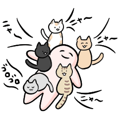 [LINEスタンプ] ねこに振り回されている人スタンプ