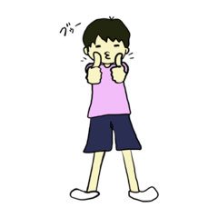 [LINEスタンプ] ゆるすぎた男の子