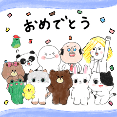 [LINEスタンプ] ふとまるこま×LINE FRIENDS