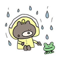 [LINEスタンプ] あめふりくまぞうスタンプ