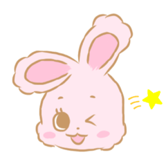 [LINEスタンプ] もも色うさっぷ