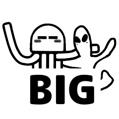 [LINEスタンプ] 宇宙人とクラゲもどきBIG