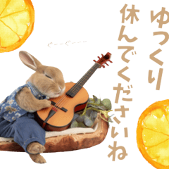 [LINEスタンプ] 大人の敬語♡ウクレレうさぎとみかん2