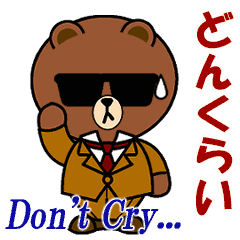 [LINEスタンプ] 動くBROWNどんくらい