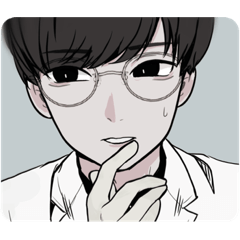 [LINEスタンプ] 理系眼鏡くん②