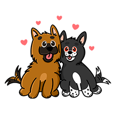 [LINEスタンプ] 可愛すぎるジョブとアニー♪