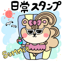 [LINEスタンプ] リスのリッちゃん♡