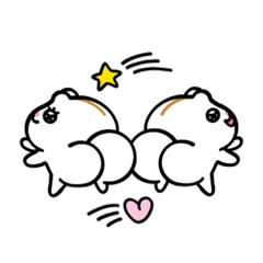 [LINEスタンプ] ハッピーなモングルズ-のカップル生活。